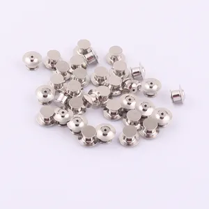 Hot Sale Cheap Price Silver Solid Brass Metal Flat Head Lapel Locking Pin Back For Garment Accessories