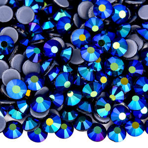 OLeeya Hotsale Cristales de Vidrio con Hematita Negra Serie Preciosa HotFix, Pedrería Termoadhesiva para Prendas de Vestir - Product Image 2