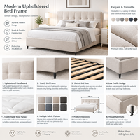 Lit de rangement rembourré avec vérin à gaz OEM, cadre de lit ottoman Queen/King pour grossistes, détaillants, hôtels – Fournisseur d'usine sur mesure