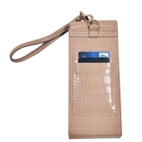 Kunden spezifische hand gefertigte Leder Geldbörse Crocodile Grain Mini Cross-Body Handy Geldbörse
