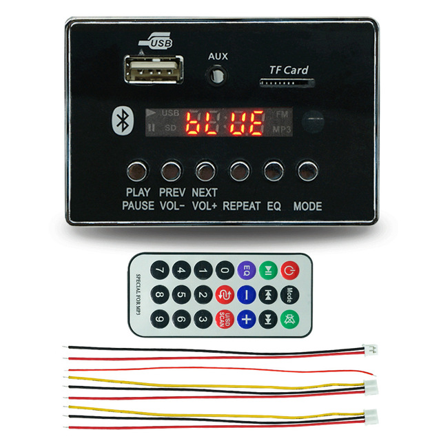 Blue tooth module, BT decoding board, MP3 decoding board, radio, MP3 decoder