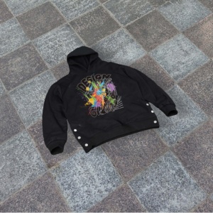 Sudaderas con Capucha Ecológicas de Otoño, Estilo Holgado, 100% Algodón, con Botones Laterales, Personalizadas con Logotipo, Venta al Por Mayor - Product Image 1