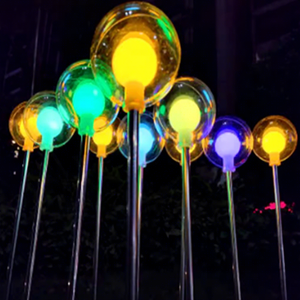 75cm Height 8cm Diameter Stainless Steel Tube Led <b>Ball</b> <b>Lamp</b> Indoor Outdoor Wedding Christmas Decorative Solar Garden Lights - Product Image 1