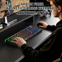 ATTACK SHARK R98 HE 98-Tasten Hall-Effekt Magnetische Tastatur 0,005mm Schnellauslöser 8K Polling Carbonfaser RGB Gaming-Tastatur