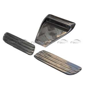 1 ensemble/3 pièces de couvercles d'admission d'air avant en fibre de carbone style H1 pour capot de Mitsubishi Lancer EVO X 10ème génération 2008-2009 - Product Image 3