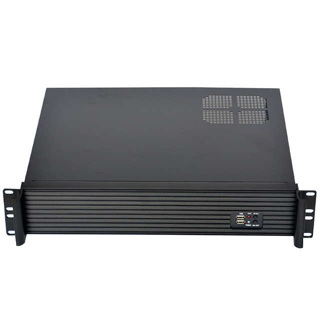 Popular 2U Rack Chassis Industrial Control Server MicroATX Motherboard USB2.0 Metal Switch with Fan in Stock