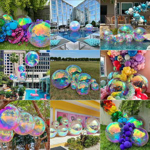 Boule à facettes <span class=keywords><strong>disco</strong></span> de fête colorée personnalisée, ballon miroir suspendu, boules miroir gonflables géantes pour la décoration - Product Image 6