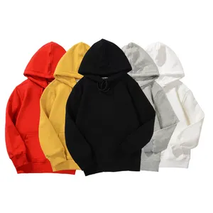 Biểu Tượng Tùy Chỉnh Mùa Xuân Mùa Thu Trẻ Em Đồng Bằng Hoodies 100% Bông Cậu Bé Bé Áo Nỉ Áo Thun Hoodies Trẻ Em Áo