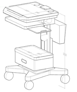 Carrito de hospital móvil, carro de instrumentos de endoscopio laparoscópico multifuncional, carro de <span class=keywords><strong>endoscopia</strong></span> barato - Product Image 5