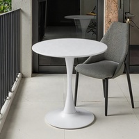 Ensemble de table à manger contemporaine avec panneau design tulipe, pieds en acier inoxydable, meubles en bois modernes pour appartement, maison, cuisine