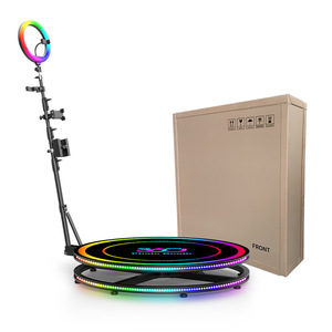 360 Photo Booth Portable Rotating Stage With Led Light For Selfie Photography 80cm Aluminum Alloy Bluetooth Remote Control - Product Image 5