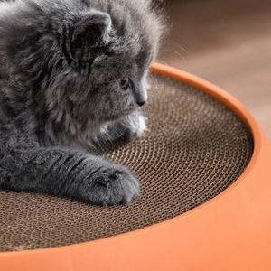 Kinghon Multi-function Pet Round Bed Cat Toy Cat Scratch Corrugated Board and Warm Soft Cushion - Product Image 2