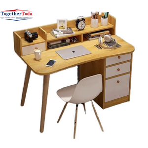 Muebles de Oficina en Casa de Madera, Escritorio de Estudio Simple y Duradero, Escritorio de Computadora Multiusos con Almacenamiento y Cajones - Product Image 1