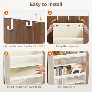 Over The Door Organizer 8 <b>Shelf</b> Hanging Storage With Large Pockets For Closet Bedroom Bathroom Organization - Product Image 6
