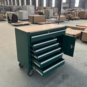 OEM attrezzo per officina armadietti per Garage strumento di stoccaggio cassa nera carrello attrezzi per officina Garage su ruote in ferro resistente - Product Image 4