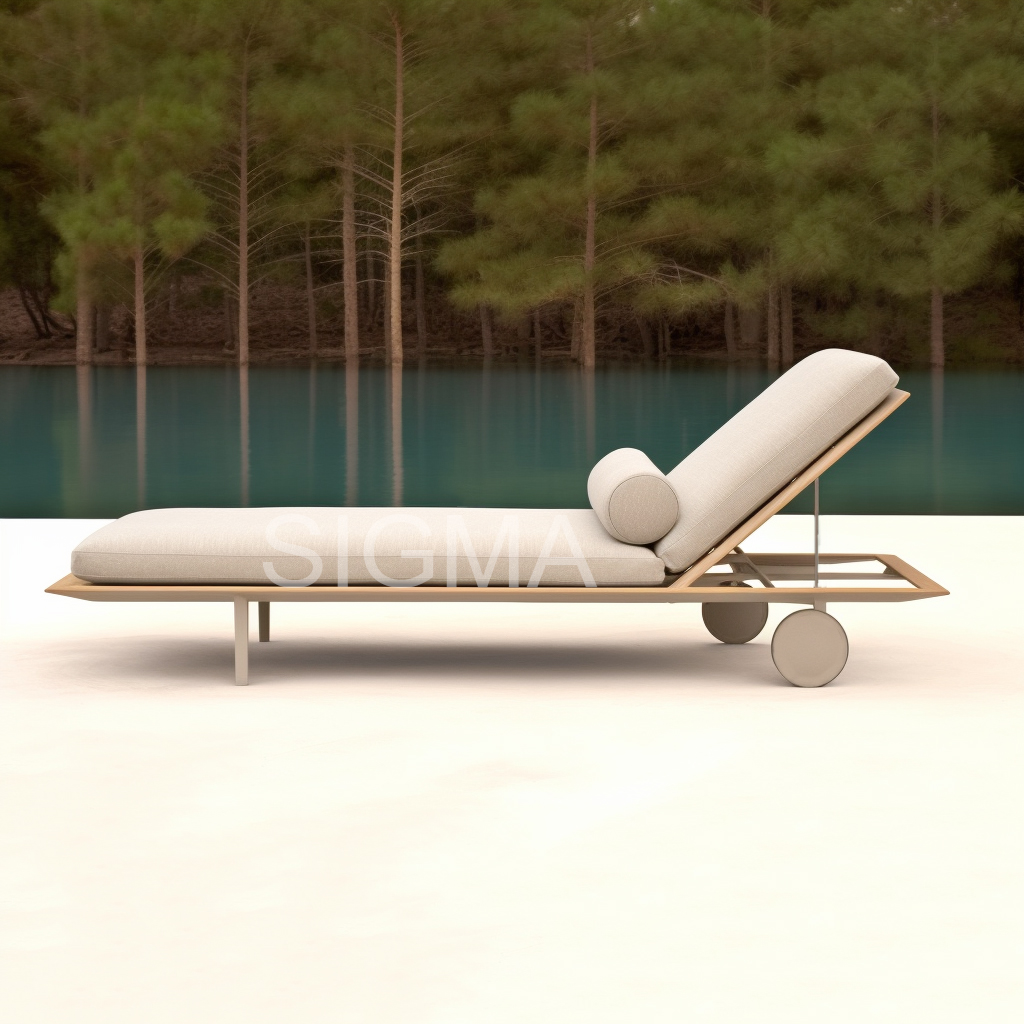 Factory Wholesale Price Manual Cloth Chaise Lounge Modern Outdoor Furniture
