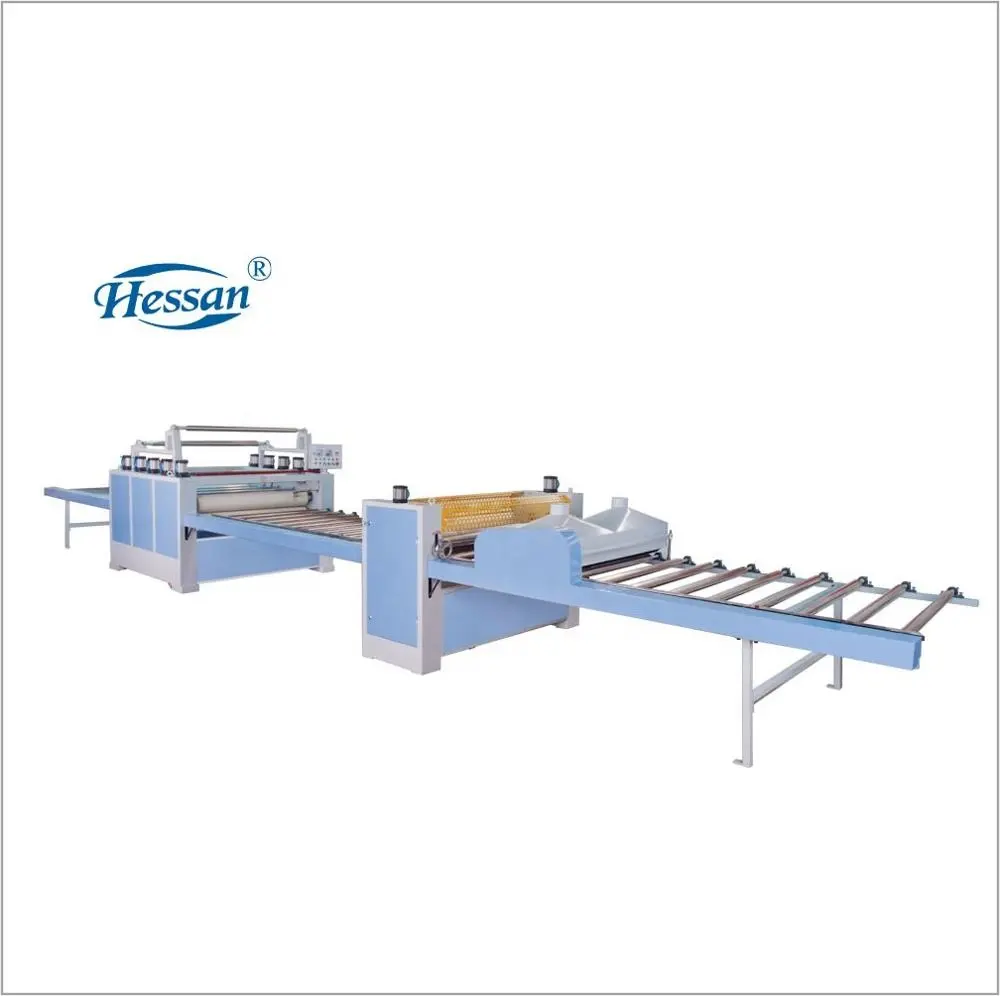Hessan Woodworking machine MDF Paper PVC Sticking production line/ High-glossy PUR panel laminating machine