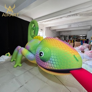 Modelo de <span class=keywords><strong>globo</strong></span> de animal camaleón inflable realista de 3m de largo para actividades temáticas de la naturaleza del bosque, zoológico, decoración de jardín botánico - Product Image 6
