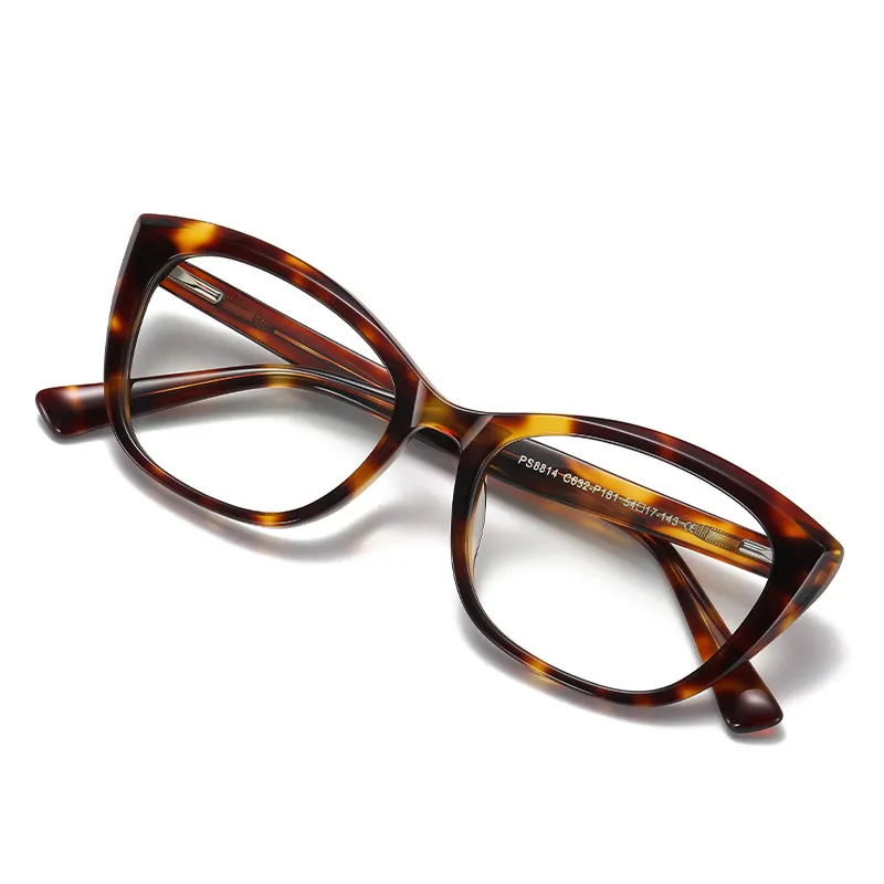 2023 Nieuwe Collectie Cat Eye Anti Blauw Licht Bril Bril Frame Mannen Luxe Acetaat Bril Optische Frame