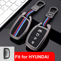 DM nouvelle arrivée en alliage de Zinc silicone étui à clés de voiture pour Hyundai IX35 4 boutons Flip voiture accessoires porte-clés
