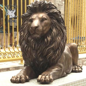 <span class=keywords><strong>Precio</strong></span> bajo Decoración de jardín Metal Animal Bronce Escultura León Tamaño real Bronce León Escultura - Product Image 5