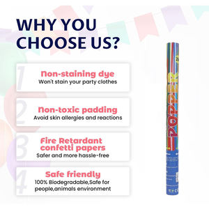 Großhandels preis <span class=keywords><strong>Long</strong></span> <span class=keywords><strong>Streamer</strong></span> Druckluft Handheld Konfetti Kanone Dekoration <span class=keywords><strong>Party</strong></span> Popper - Product Image 4