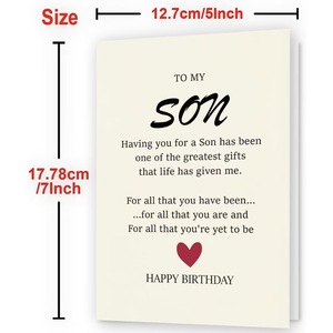 Customized White Cardstock <strong>Birthday</strong> Greeting <strong>Card</strong> Creative <strong>Adult</strong> Gift <strong>for</strong> <strong>Son</strong> From Mom and Dad Made of Paper - Product Image 2