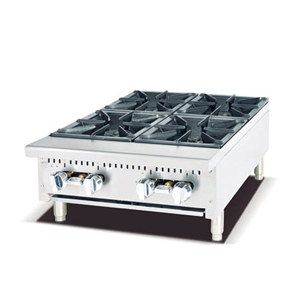 Điều khiển bằng tay freestanding thép không gỉ thương mại nấu ăn máy Bốn đầu đốt <span class=keywords><strong>gas</strong></span> Phạm vi điện lò nướng đối lưu tính năng - Product Image 5
