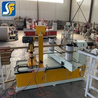 Machine automatique à grande vitesse pour la fabrication de tubes en carton spiralé et de petits mandrins en papier, avec couteaux multiples