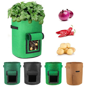 Sacs <span class=keywords><strong>de</strong></span> culture en feutre non tissé pour tomates et légumes, 5/7/10 gallons, avec poignées, pour jardin domestique, vente en gros - Product Image 6
