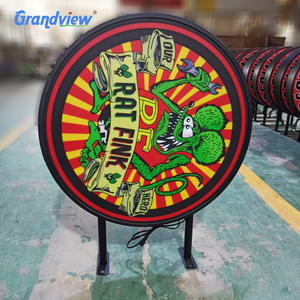 Enseigne lumineuse ronde murale en thermoformage pour café et boissons - Product Image 2