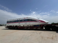 Modèle grandeur nature en PRF (polymère renforcé de fibres) CR400AF sur le thème des trains à grande vitesse, personnalisé pour installation extérieure, pour installations d'exposition de musées scientifiques