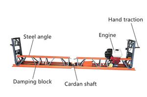 Pavé de route à essence Règle vibrante Machine de nivellement Cadre de pavage Vibration Beam Béton Floor Truss Screed Price - Product Image 2