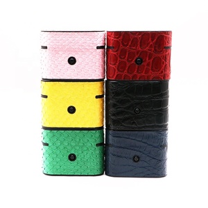 Luxury Earphone Accessories Cover Genuine python skin crocodile Leather Cases Earphone Box For Airpods pro