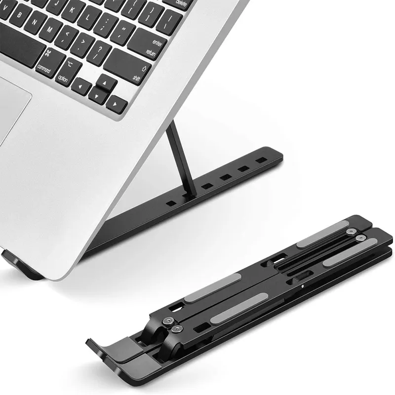 Ergonomic adjustable portable aluminum alloy laptop stand foldable metal laptop holder for home office