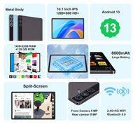 Tablet pabrik OEM Android G21 10 inci tablet T310 wifi kartu TF Android13 14 + 128GB 8000mah layar incell tablet bisnis