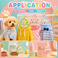 Cintre en carton recyclable et léger, personnalisable, pour boutique de vêtements pour animaux de compagnie, fournisseur, commande en gros