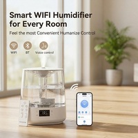 Humidificateur d'air intelligent Wi-Fi pour grande pièce, 6L, humidificateur ultrasonique à brume froide, compatible avec Tuya, pour la chambre de bébé et les plantes