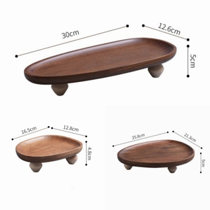 Étagères créatives en bois d'acacia plateaux irréguliers décoration de la maison stockage restaurant sushi présentoir fruits et snack supports de stockage - Product Image 2