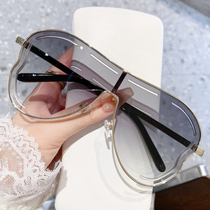 European And American Style Large Frame Sunglasses For Women UV400 PC Lens Windproof Sports <b>Eyewear</b> - Product Image 1