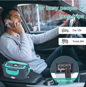 קופסת אוכל חשמלית ניידת מחממת אוכל, עשויה מפלדת אל-חלד איכותית - Product Image 2