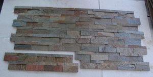 แผ่นผนังหินธรรมชาติทรงสี่เหลี่ยมรูปตัว Z แผ่นไม้วีเนียร์ติดผนังภายนอกผนังผนังผนังผนังอาคารวัฒนธรรมสินค้าจำนวนมากทำด้วยมือ - Product Image 5