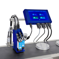 1 à 2 têtes machine de codage à jet d'encre en ligne codeur automatique par lots imprimante à jet d'encre date d'expiration bouteille carton boîte TIJ