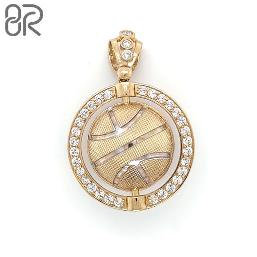 14K Basketball Charm