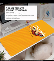 Tapis de souris de jeu XXL sur le thème du dragon, bords cousus, grand tapis de bureau, design abstrait, base en caoutchouc antidérapante, protection de bureau