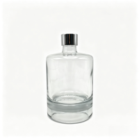 Vente en gros de bouteilles en verre transparent personnalisées de 375 ml pour le whisky et la vodka