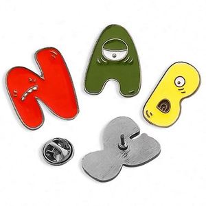 Manufacturer Custom Metal Cute Cartoon Letters Logo Soft Hard Enamel Cap Hat <b>Collar</b> Badges Lapel <b>Pins</b> for Clothes - Product Image 1
