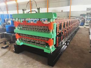 เครื่องขึ้นรูปม้วนรุ่นที่แตกต่างกันสามชั้นเครื่องทําแผ่นหลังคาลูกฟูกและ Ibr เคลือบเครื่องตัดเหล็กโลหะ - Product Image 3