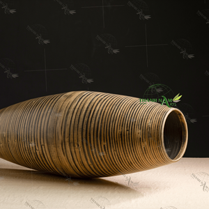 Jarrón de bambú decorativo de alta calidad rústico moderno lacado para decoración del hogar de proveedor vietnamita - Product Image 2
