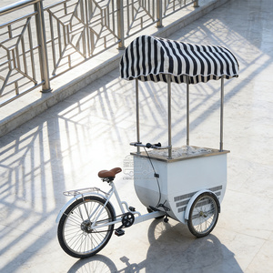 Mobile <b>Towable</b> Ice Cream and Fast Food Vending Cart Ice Cream Tricycle Vending Cart Gelato Ice Cream Vending Carts - Product Image 1
